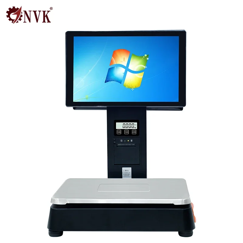 Smart Electronic Balance Scale Label Printing Receipt Printing Digital Food Scale With Touch Dual Screen