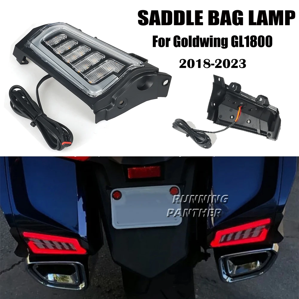 

Motorcycle Rear Saddlebag Saddle Bag Turn Signal LED Lights Lamp For Honda Goldwing Gold Wing GL1800 Tour 2018-2023 2022 2021