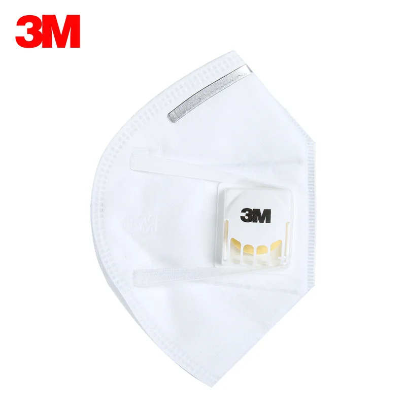 3M 9501V+ Facial Mask 9502V+ Anti-particulate Mask KN95 Standard Breath Valve Folding Headband Earloop High Filteration Health