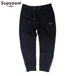 Supzoom 2024 New Arrival Top Fashion Sweatpants Popular Logo Zipper Leisure Loose Cotton Elastic Waist Autumn And Winter Pants