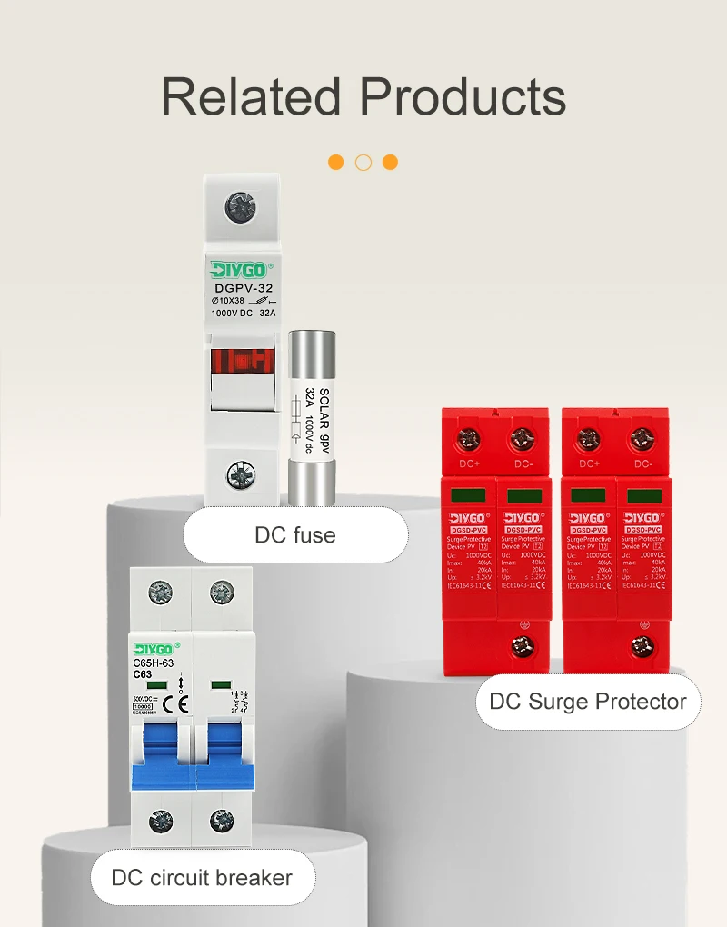 DC 500V 2 Eingänge 2 Ausgänge Solar-Photovoltaik-PV-Kombiniererbox mit Überspannungs- und Blitzschutz, DC-Sicherung, MCB, SPD, wasserdichte Box IP65 – Detail 3