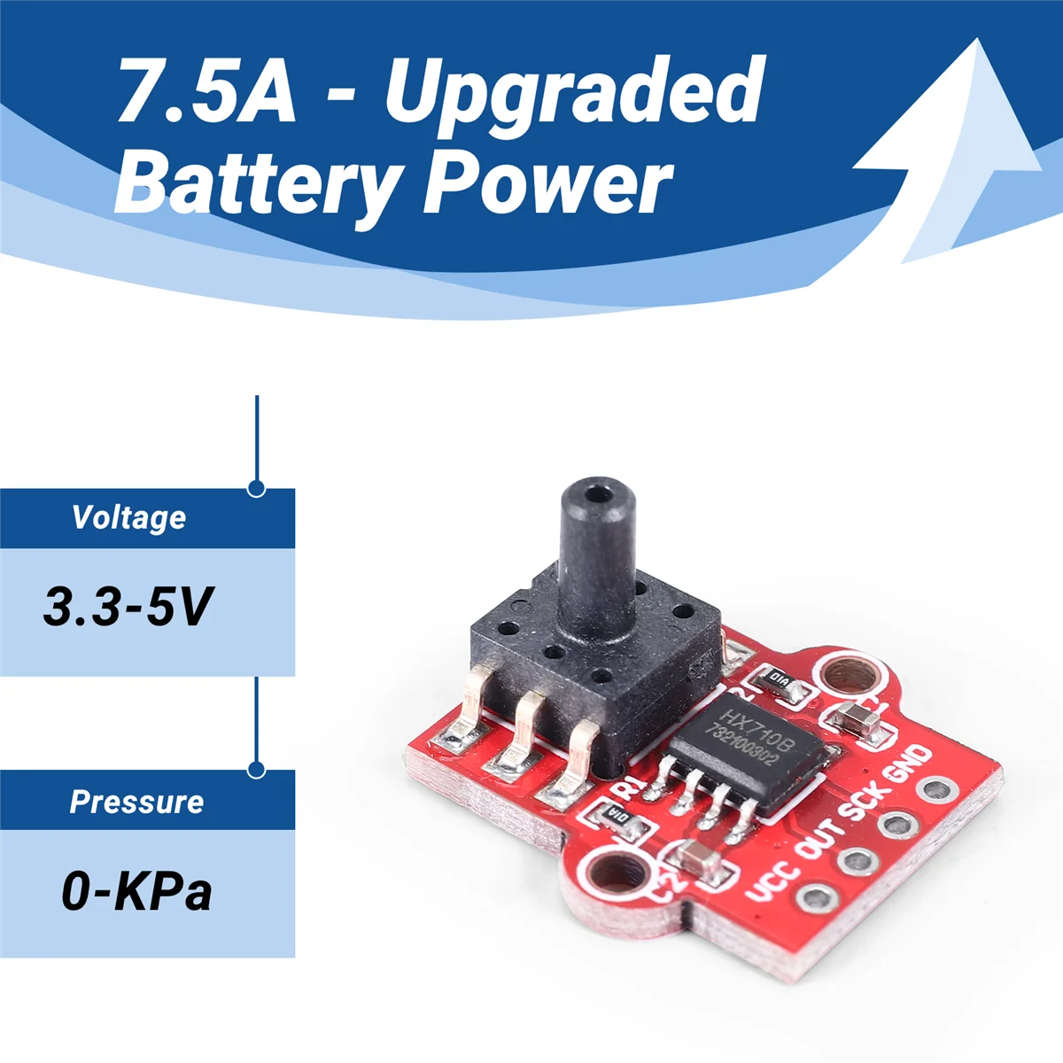 A49T 0-40Kpa Air Pressure Sensor Module Water Level and LIquid Level Sensor Controller Board
