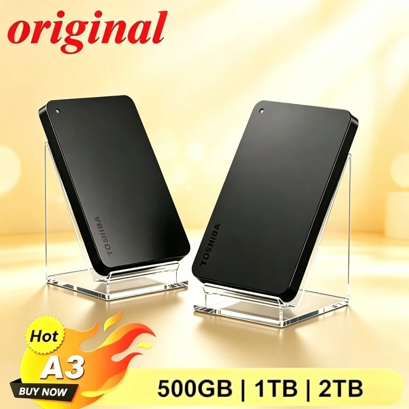 

For Toshiba Canvio Basics A3 Portable HDD USB3.0 Black High Speed 500GB 1TB External Hard Disk Hot Sale