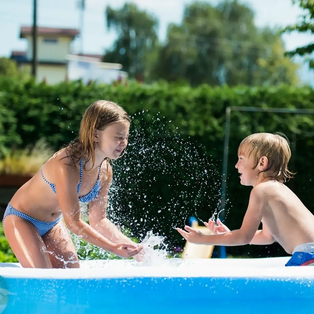 حمام سباحة قابل للنفخ ، عائلة تفجير ، حمام سباحة للأطفال ، الكبار ، الأطفال ، الأطفال الصغار ، حديقة في الهواء الطلق ، الفناء الخلفي ، قوس قزح