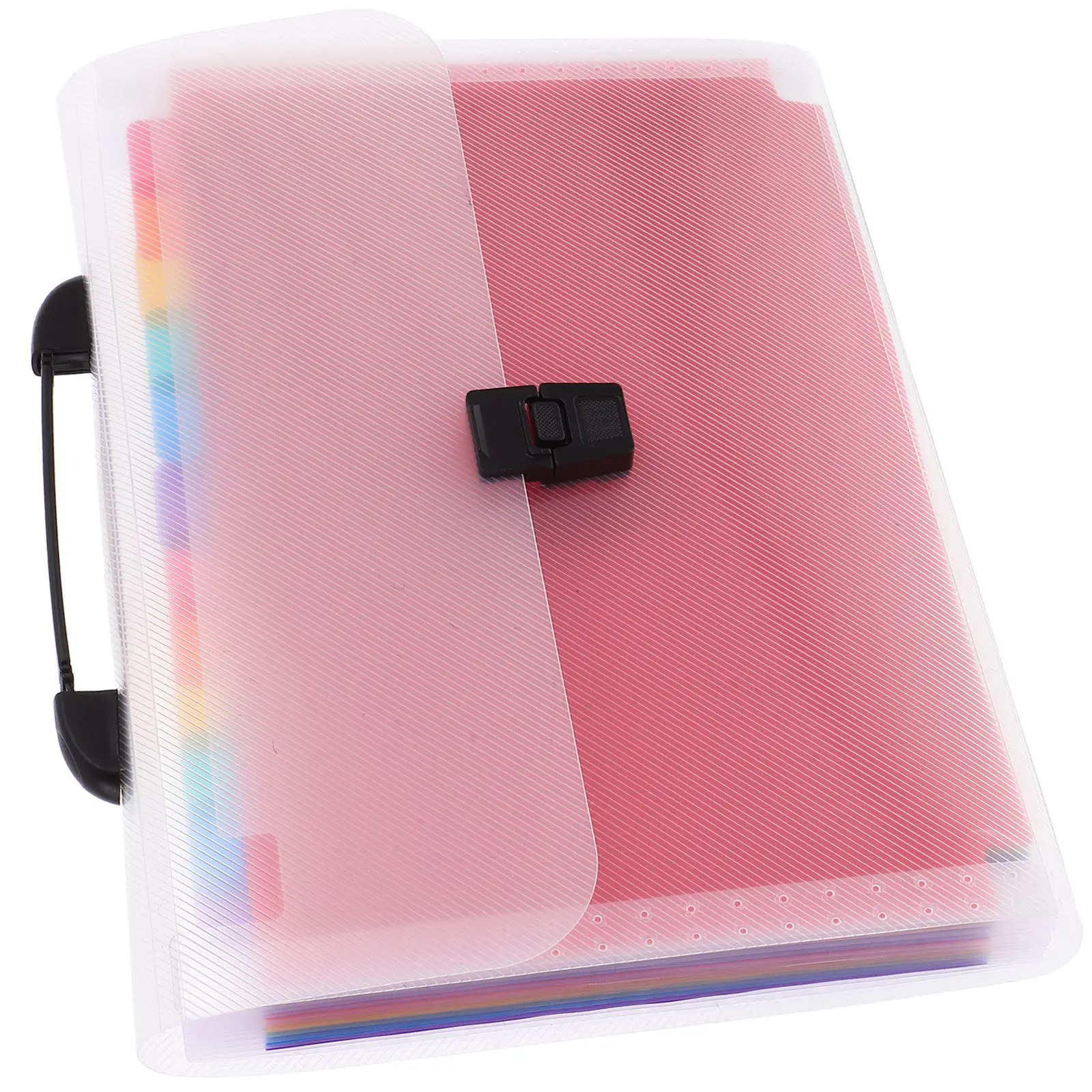 

Expanding Document Folder Organizer PVC Portable Multi-Pocket File Folder for Receipts Bills Papers Office Desktop Storage Large