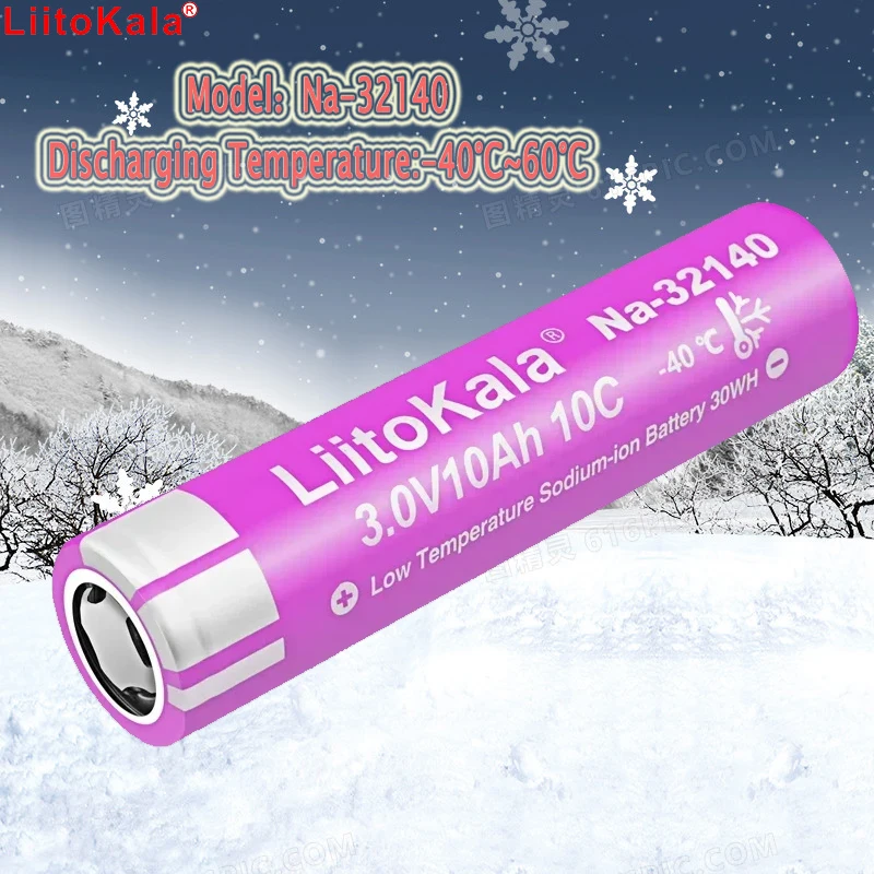 1-40pcs Liitokala Large-Capacity 3.0V Low-Temperature Sodium Ion Charging Power Tool Sodium Battery 3V 10000mAh