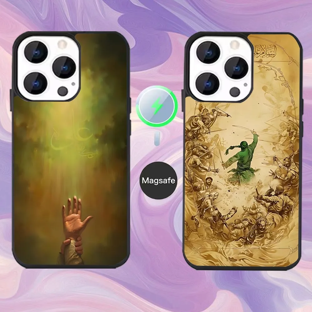 

Imam Hussain Shia Ali Phone Case For iPhone 16,15,14,13,12,11,Pro,Max,Plus,Mini,Magsafe,Magnetic Wireless Charging Case