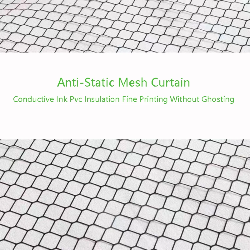 10m Anti-Static Mesh Curtain Conductive Ink PVC Insulation Dust-Free High-Precision Production Workshop Anti-Static Mesh Curtain