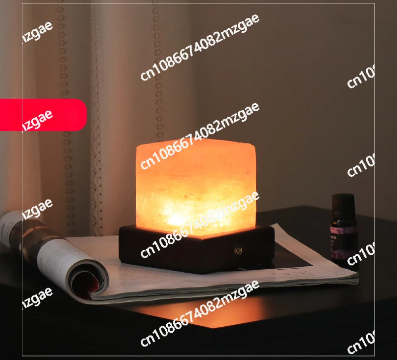 Natural Crystal Salt Lamp Table Lamp Aromatherapy Ornament Rechargeable Bedroom Sleep Night Light Birthday Gift