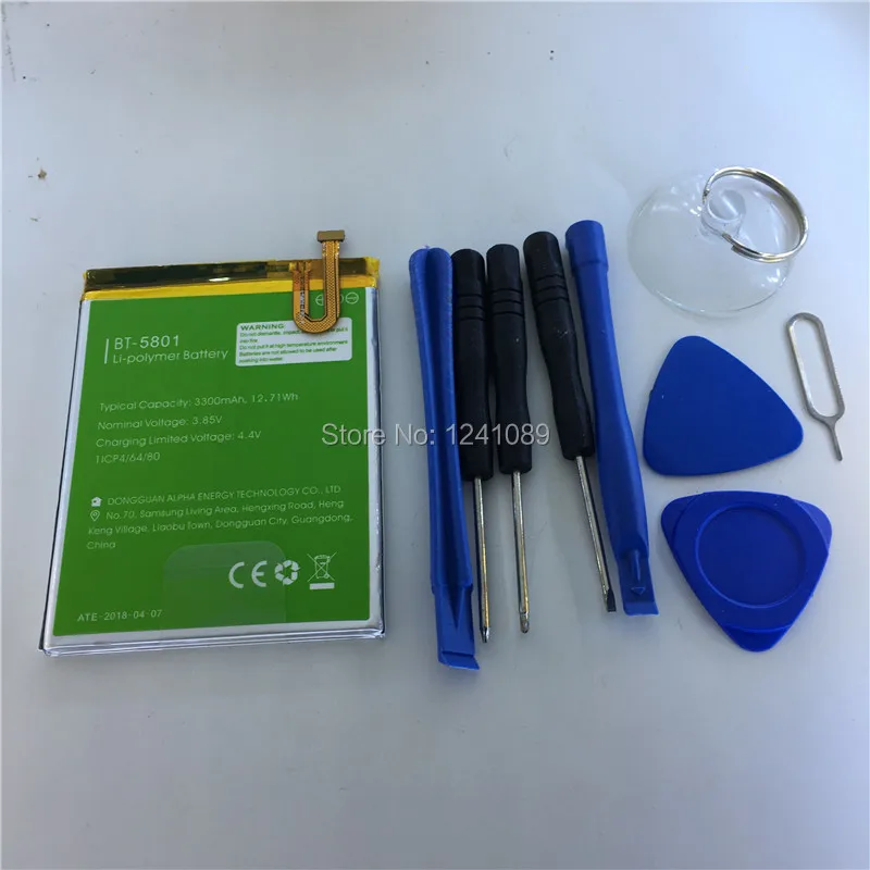 

Mobile phone battery for LEAGOO BT-5801 battery 3300mAh Long standby time Gift dismantling tool for LEAGOO S9 battery