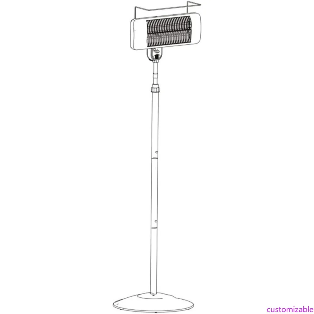 

All-Purpose Outdoor Infrared Heater with Stand, Remote Control, Weather Resistant, Dual Temperature Options and 12-Hour Timer, A