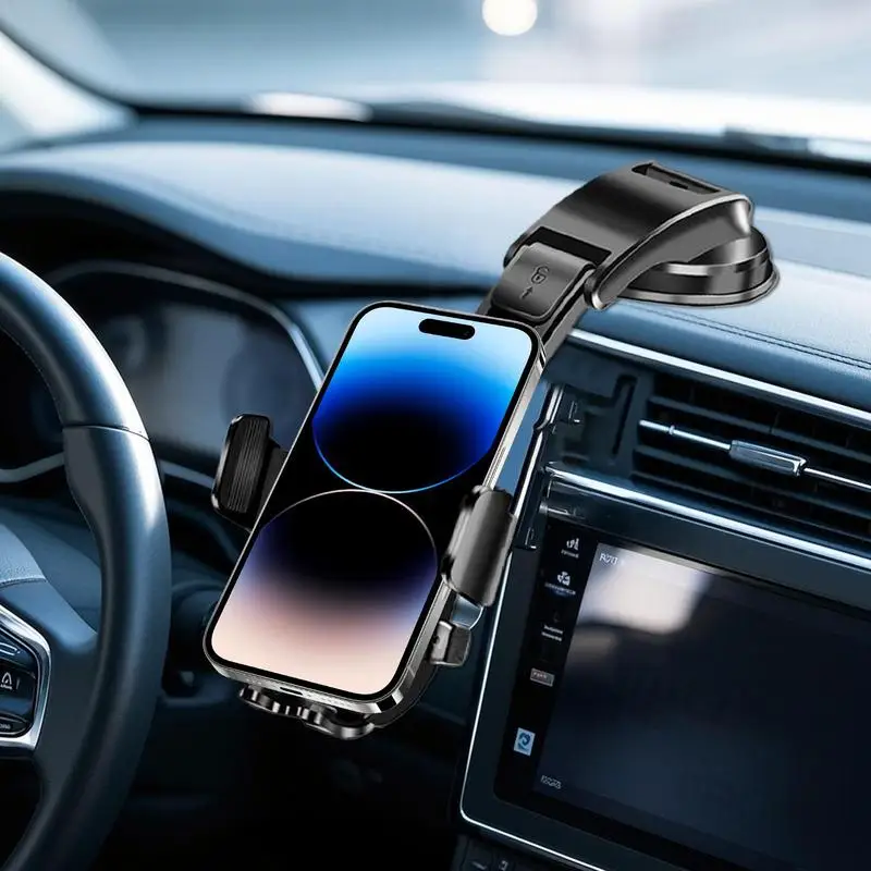 Suction Cup Phone Mount Cell Phone Stand For Car Mount Vehicle Accessories Strong Suction Cup Mobile Stand 360 Adjustable For
