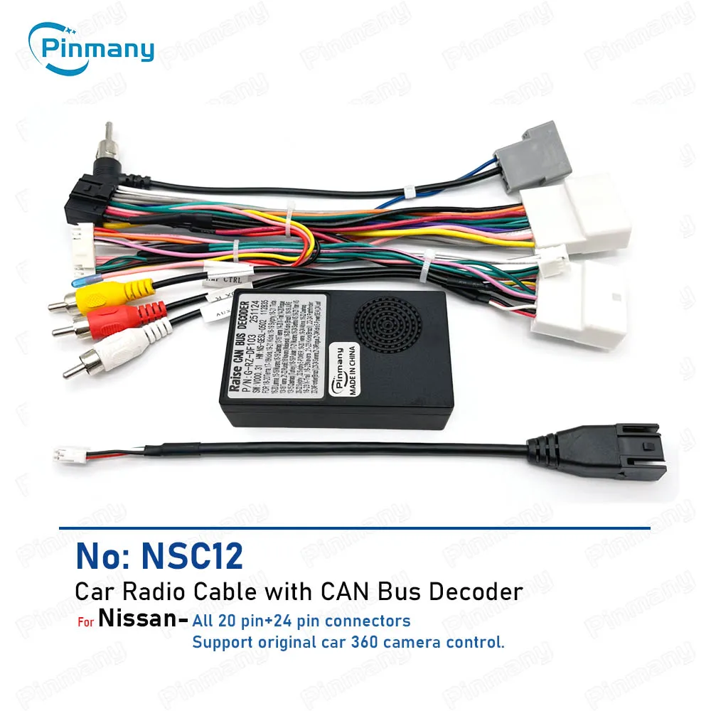 Car Radio Cable Power Wire Harness Simple Soft CAN Bus Adapter for Nissan X-Trail Qashqai Rogue Sentra Juke Rogue Kicks Micra