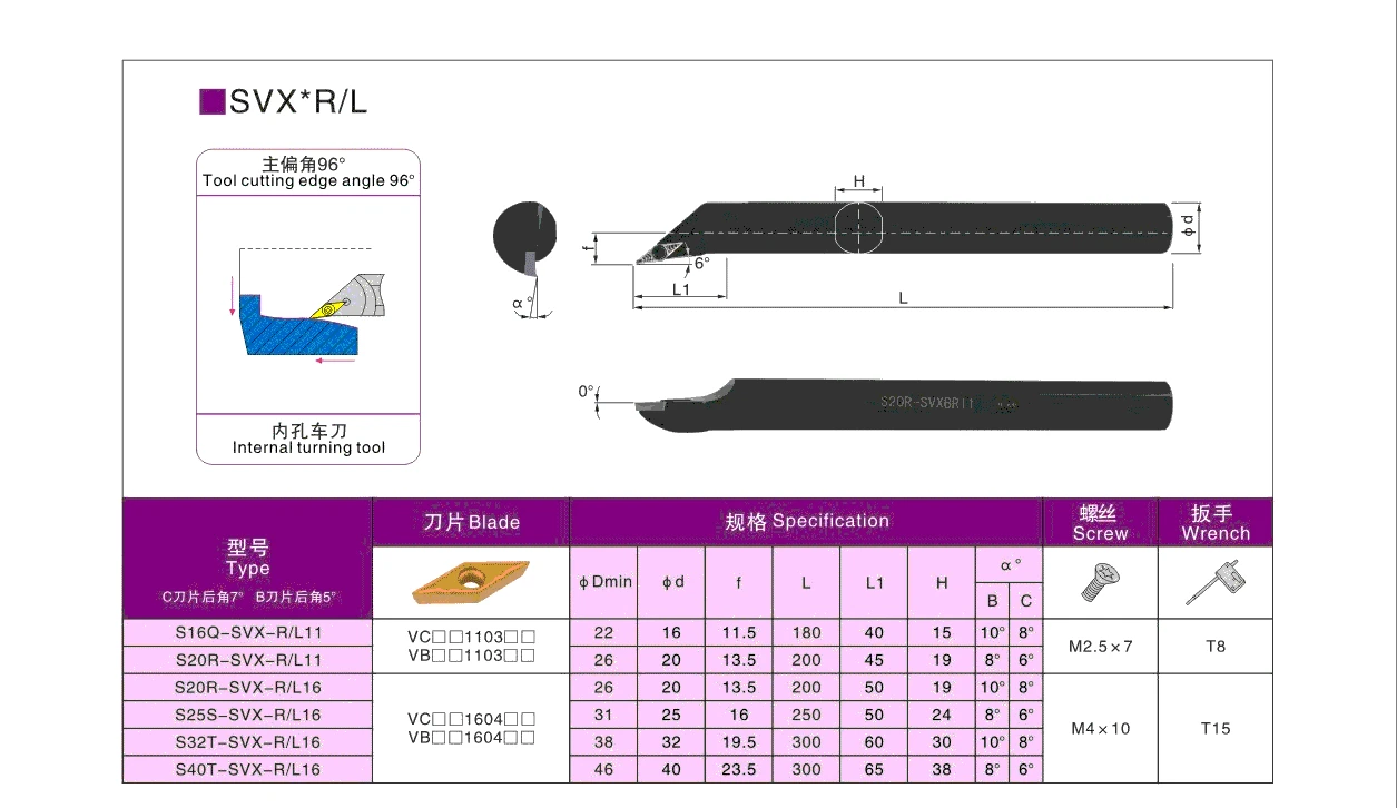 BEYOND مخرطة عمود تخريم تحول أداة حامل SVXBR S10K-SVXBR11 S10K S12M S16Q S20R ل كربيد إدراج شفرات 8/10/12/16/20 مللي متر