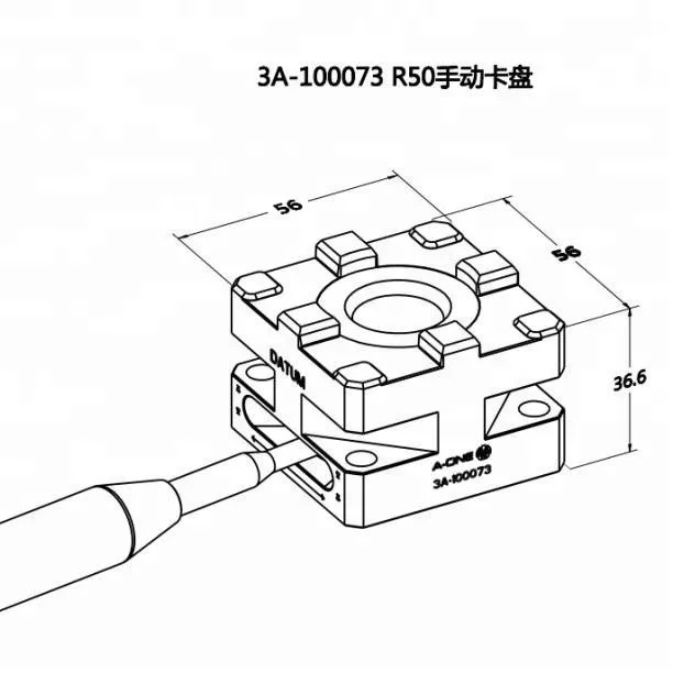 A-ONE system 3R tooling square manual quick chuck for Makino edm