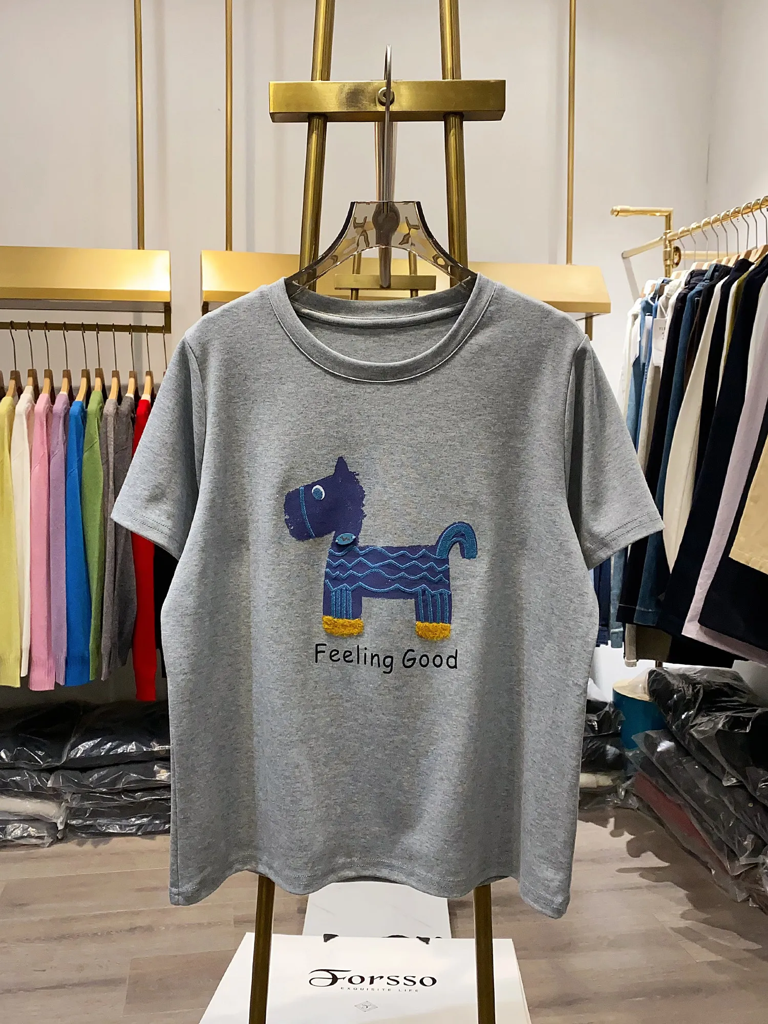 

Women's Fashion Casual Loose Street Style Unisex Cute Cartoon Pony T-Shirt Short Sleeve Top Summer New Design Top
