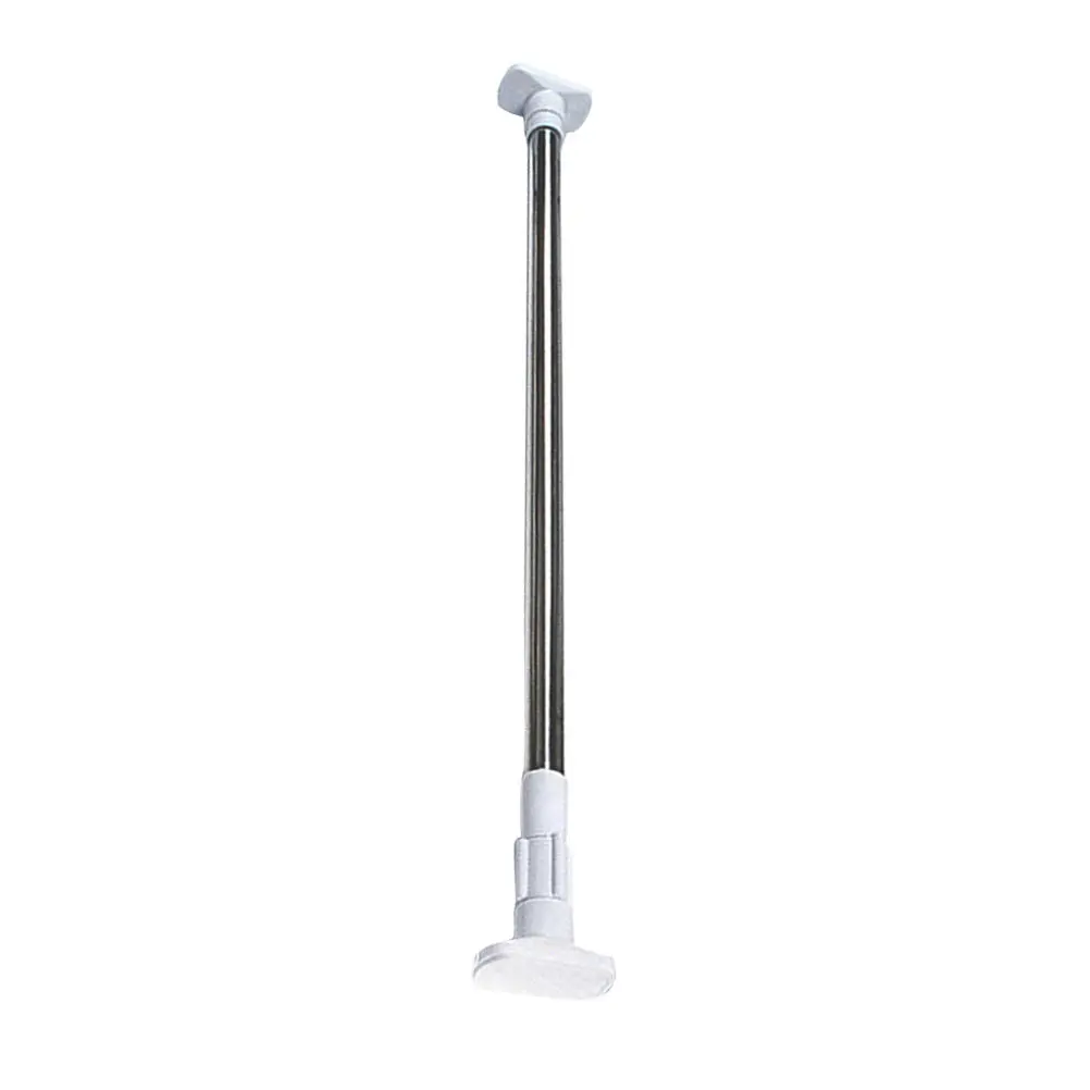 50-80Cm Multifunction Telescopic Curtain Pole Stainless Steel Shower Curtain Rod Adjustable Tension Rod for Bathroom Wall Mount