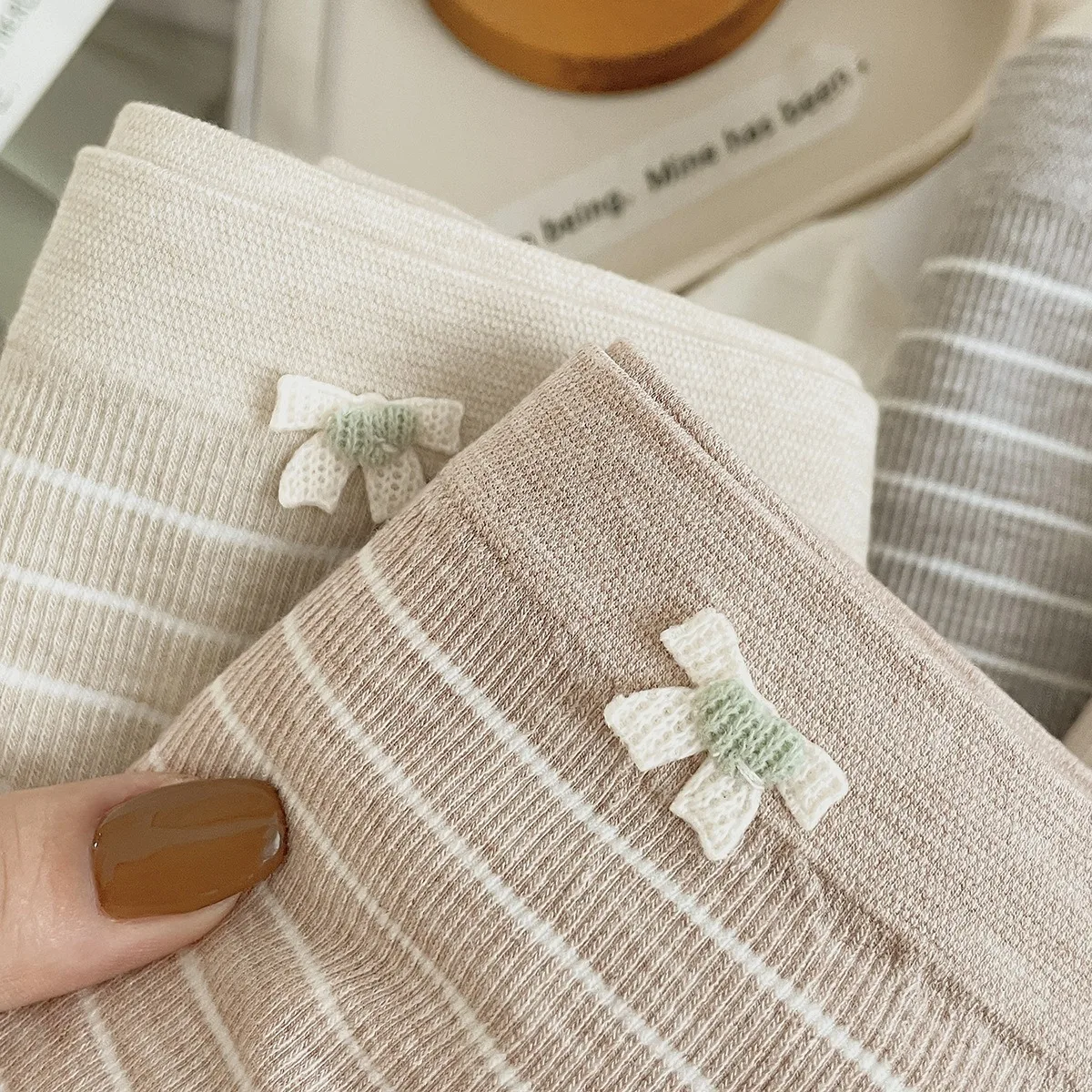 Calcinhas Menstruais Listradas Anti-Vazamento para Mulheres, Roupa Interior Período, Plus