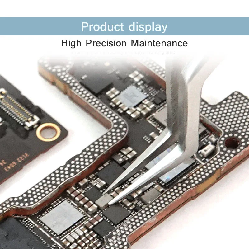 RELIFE ST-20 Chip Positioning Tweezers High-Precision Flying Line Super Hard for Phone Circuit Board Repair Curved Tips Tweezers