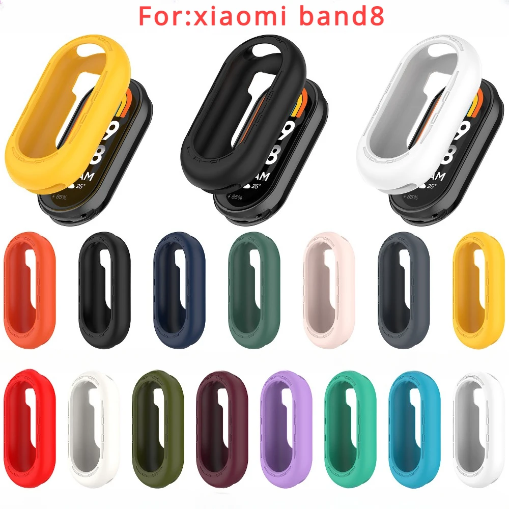 Silicone Case para Xiaomi Band 8, Watch Strap, Capa Protetora, Screen Protector, Acessórios Samsung