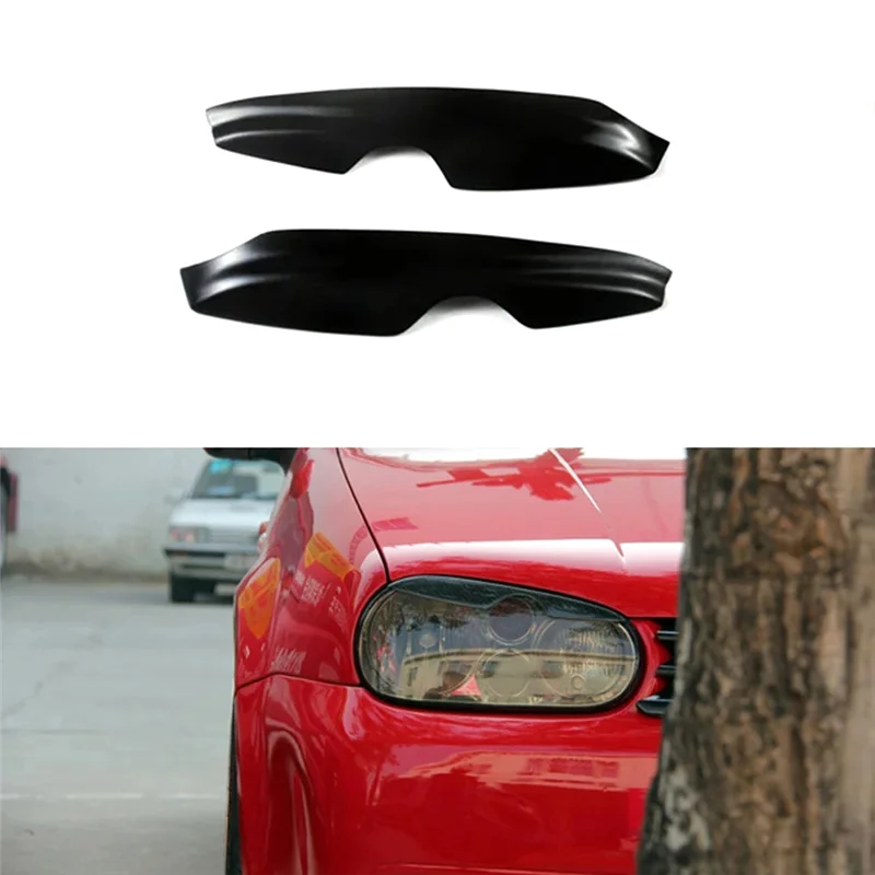 Nuevo-pegatina negra para cejas  lámpara  faro lantero  coche para VW Golf 4 MK4 IV 1999-2004, accesorios  repuesto