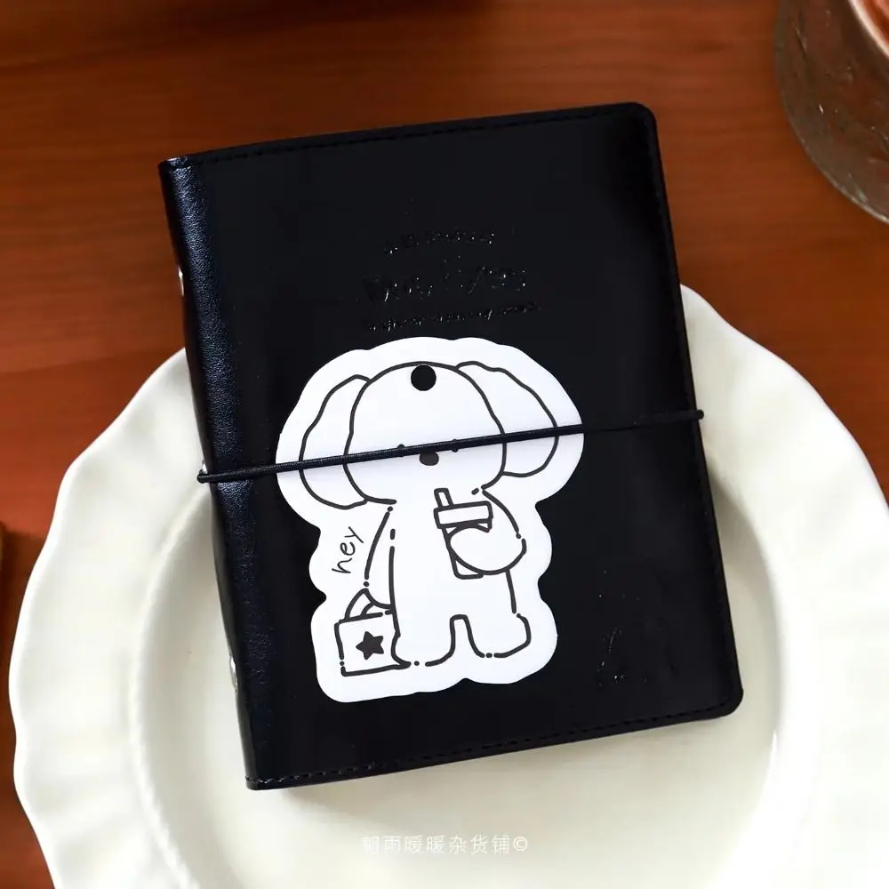 Portable Loose-Leaf Notebook 5-Ring 80 Sheets Work Record Book with Calculator PU Leather Hardcover Binder Notepad School Use