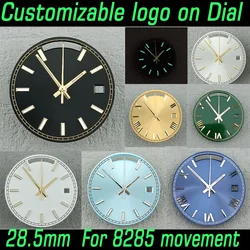 28.5mm Miyota 8285 Watch Dial Green Luminous Watch Faces Accessory Aseptic Dial Customized Dial Customization Dial DIY Logo