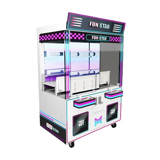 Coin Operated Claw Machine, 2 Players Arcade Game, Gift Crane Machine, Commercial Vending Machine, Prize Dispenser Toy