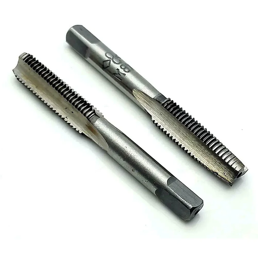 Carbon Steel M8 X 1mm Taper Tap And Die Set For Metric Thread Right Hand 3pcs Package Including 2 Taps And 1 Die