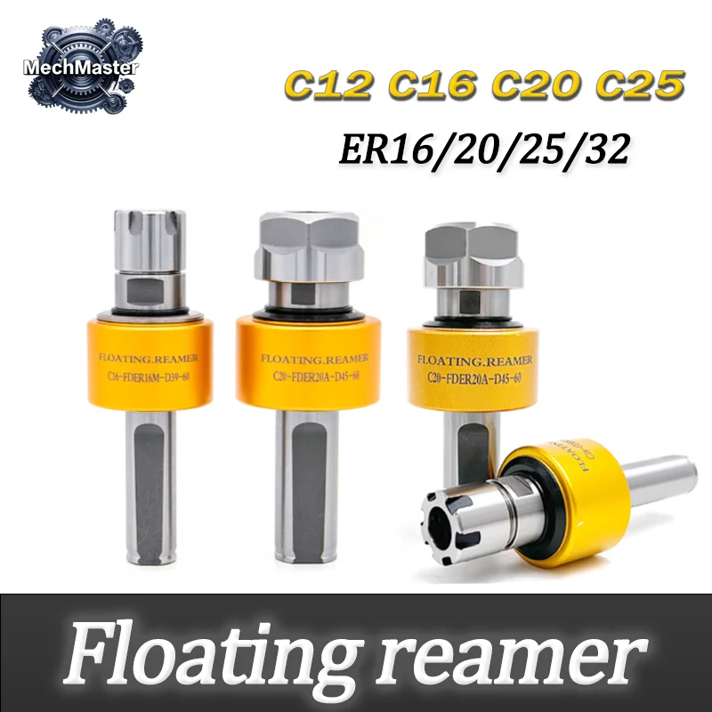 Floating Reamer C12 C16 C20 C25 ER25 ER32 High Precision Radial 360 Degree Adjustable Floating Tool Holder Handle