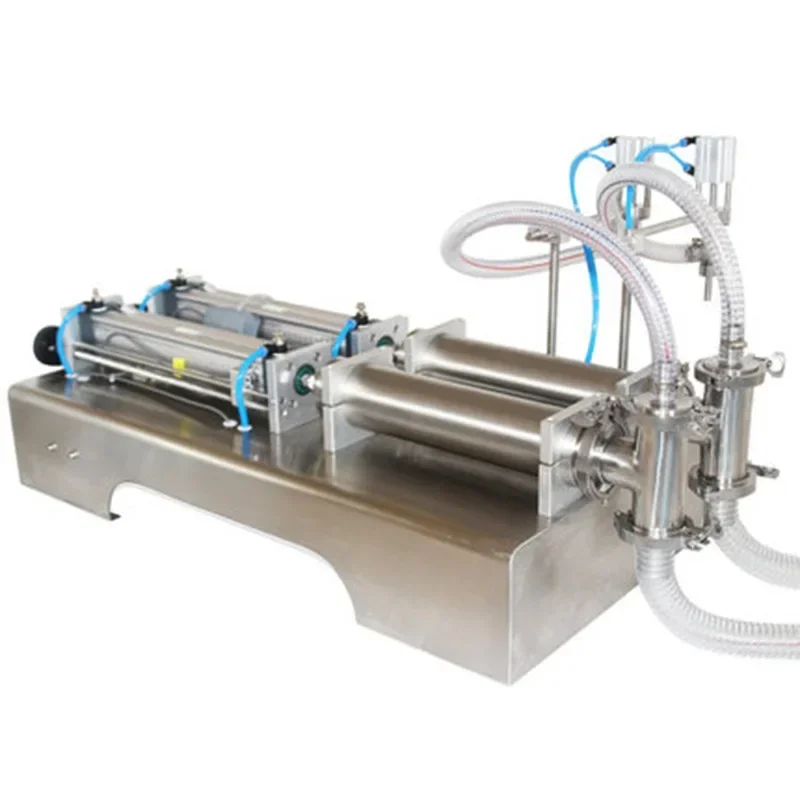 Double Head Horizontal Semi-automatic Bucket and Tank Liquid Filling Machine Sauce Toothpaste Cosmetics