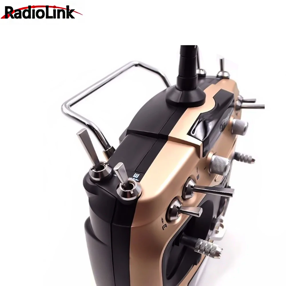 Radiolink AT9SPro 12CH 2.4G DSSS FHSS CRSF Transmissor de rádio mão esquerda direita com receptor R9DS para FPV Racing Drone Multicopter