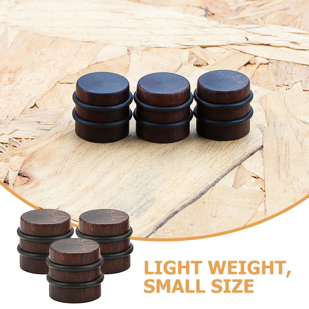 

3 Pcs Guitar Knob Electric Volume Control Bass Accessories Wood Tone Caps Replacement Parts for Guitar Potentiometer