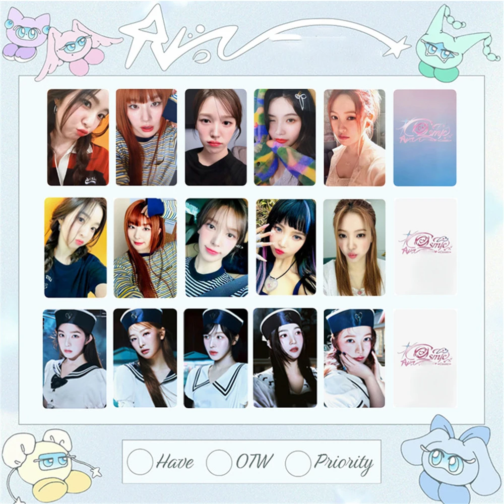 

Kpop Idols Wendy Irene Album COSMIC Special Card 15pcs/Set Double Sides Printing Korean Style LOMO Card Yeri Joy Fans Collection