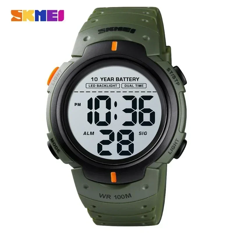 SKMEI Military Sports Digital Watch for Men Electronics Stopwatch 100M Waterproof Wristwatches Mens Clock 1068 Reloj Hombre 1560