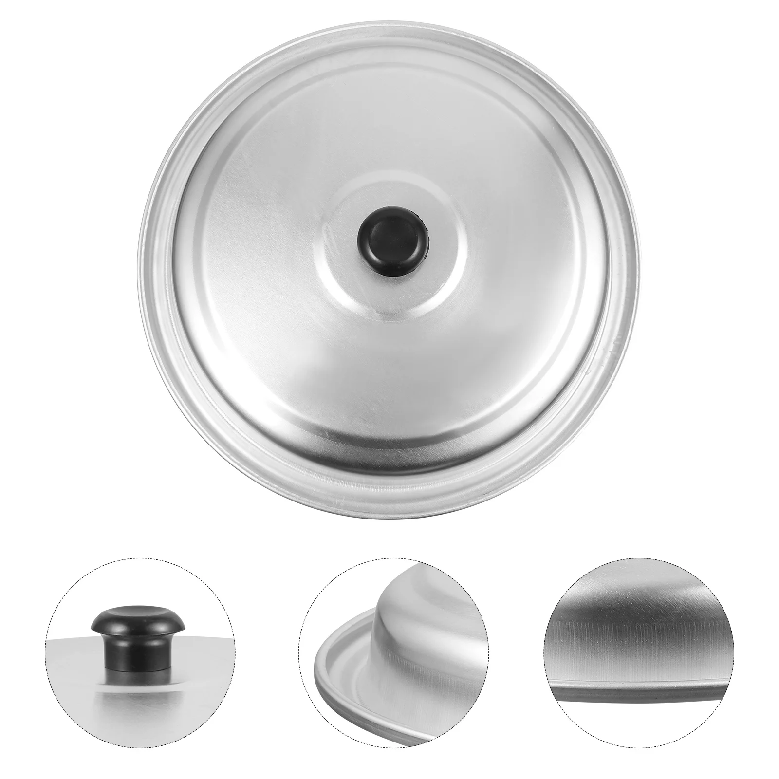 

Universal Aluminum Lid for Frying Pans Soup Pots Cauldrons Anti-Scalding Handle Material Easy to Clean Kitchen Item