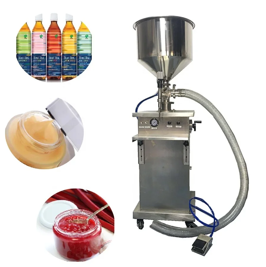 

Durable 5-1000ml Movable Single Head Semi Automatic Vertical Paste Filling Machine For Shampoo Oil Cosmetic Fruit Sauce