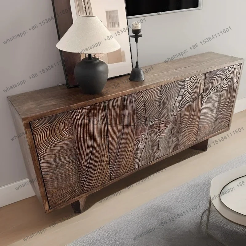 

Vintage Style Entryway Cabinet Designer Entryway Retro Italian Minimalist Creative Sideboard Cabinet Solid