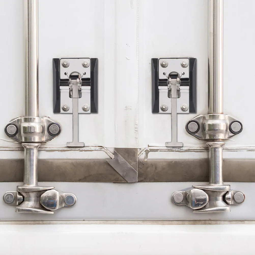 

2Sets Camper Door Latch Stainless Steel Cargo Trailer Door Holder Simplify Operations with Reliable Performance