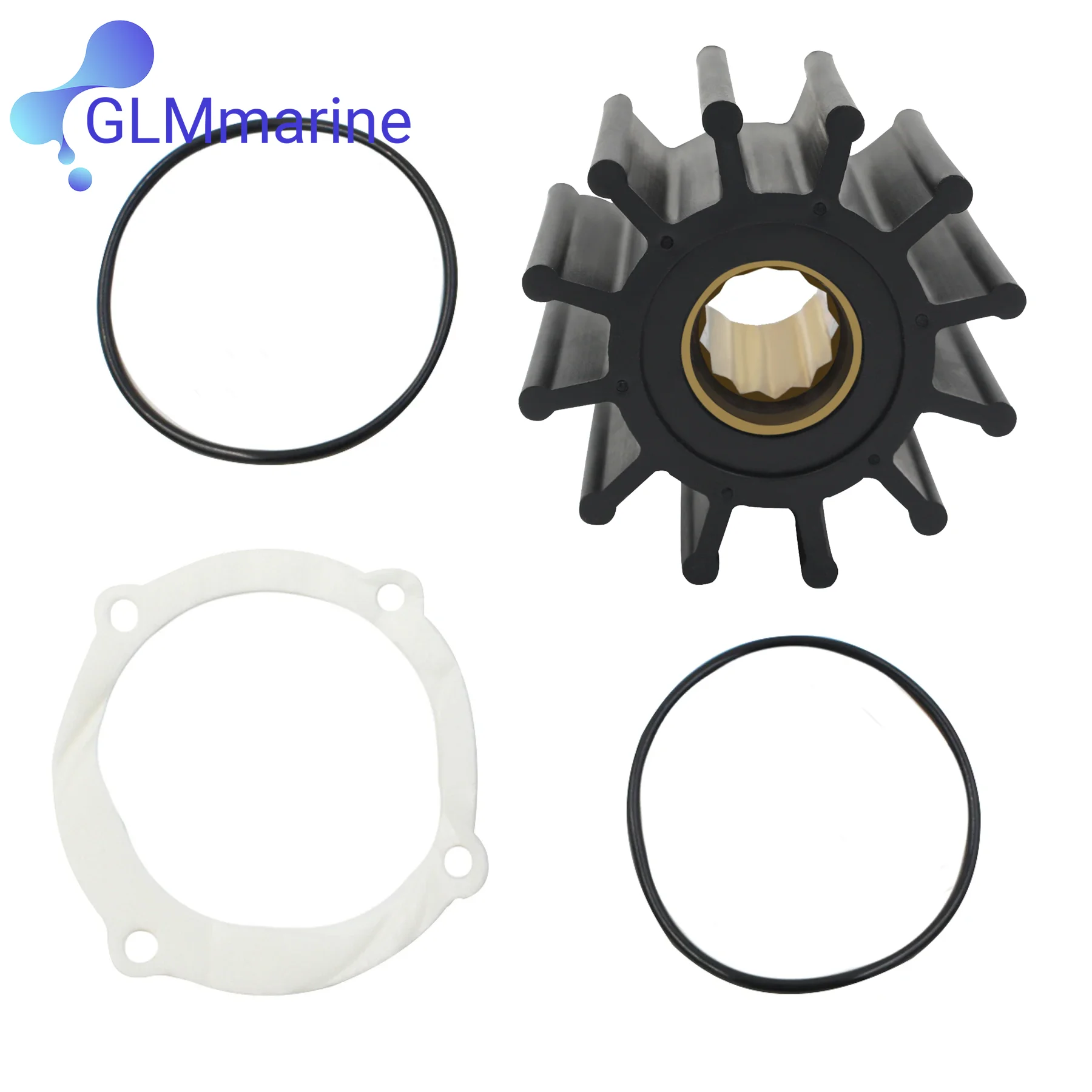 

09-812B-1 Water Pump Impeller kit For Johnson F5 F6 F6B-9 Engine 09-812B Jabsco 13554-0001-P Yamaha 6TA-12457-00 Sierra 18-3306