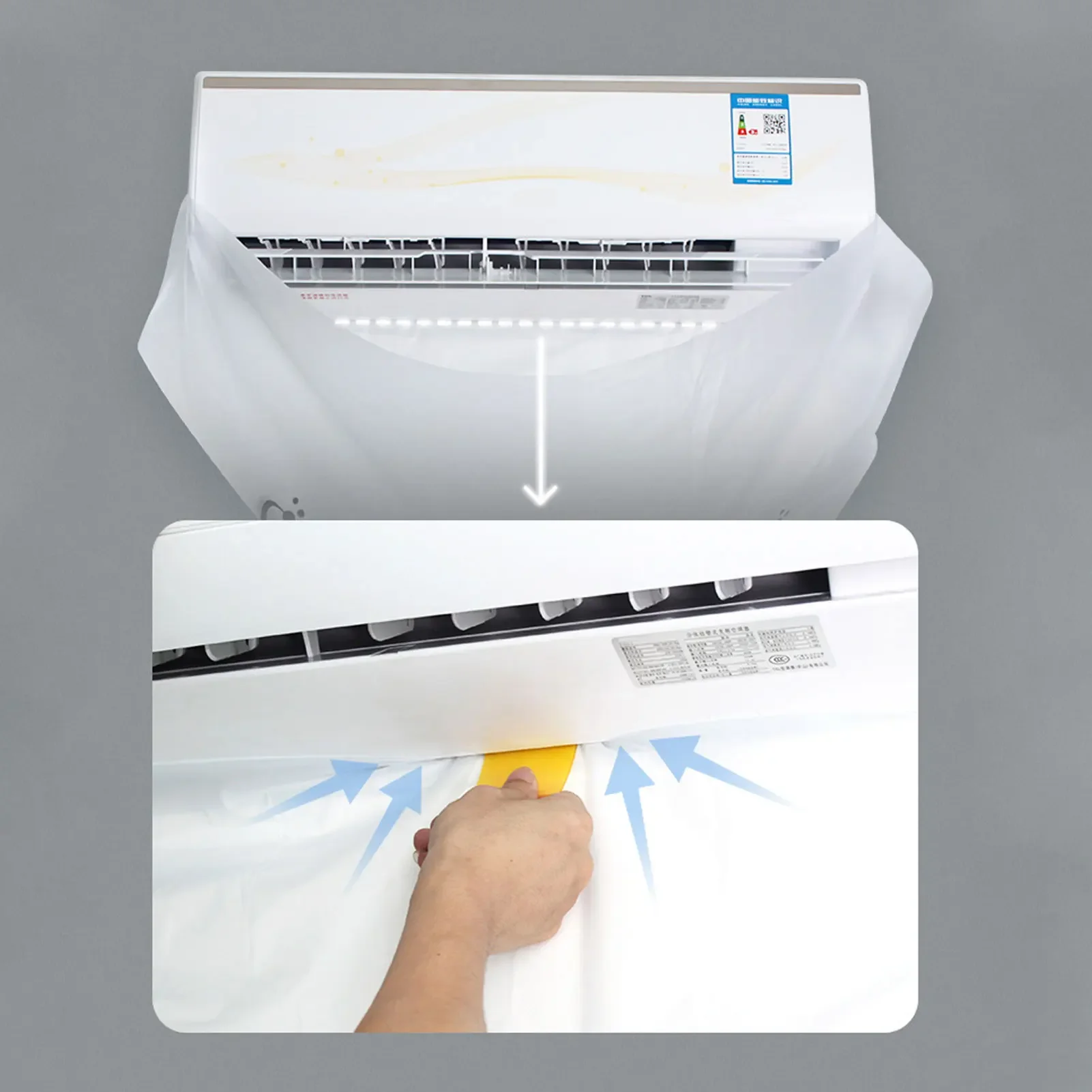 Hanging Air Conditioner Waterproof Cleaning Cover Dust Wash Protector Cleaner Toos Receiving Water Pipe Gloves Accessories Set
