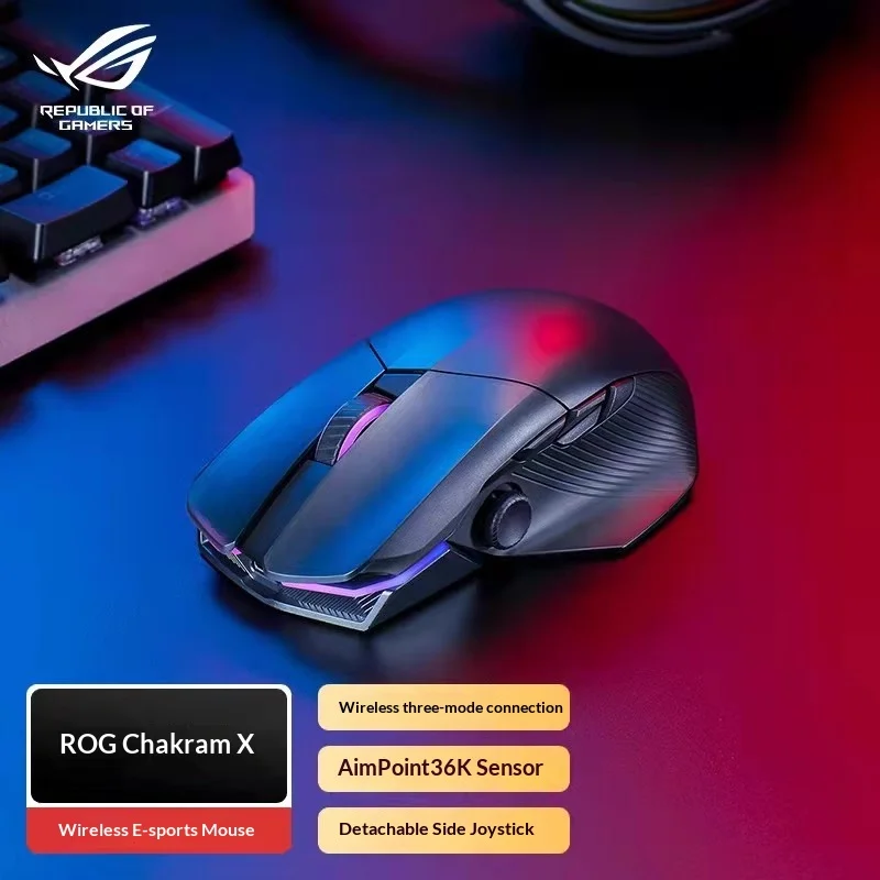ROG Chakram X Competitive Game Mouse 2.4GHz Wireless Bluetooth Tri-mode 8K DPI36000 IPS650 FPS Programming Keys PC Accessories