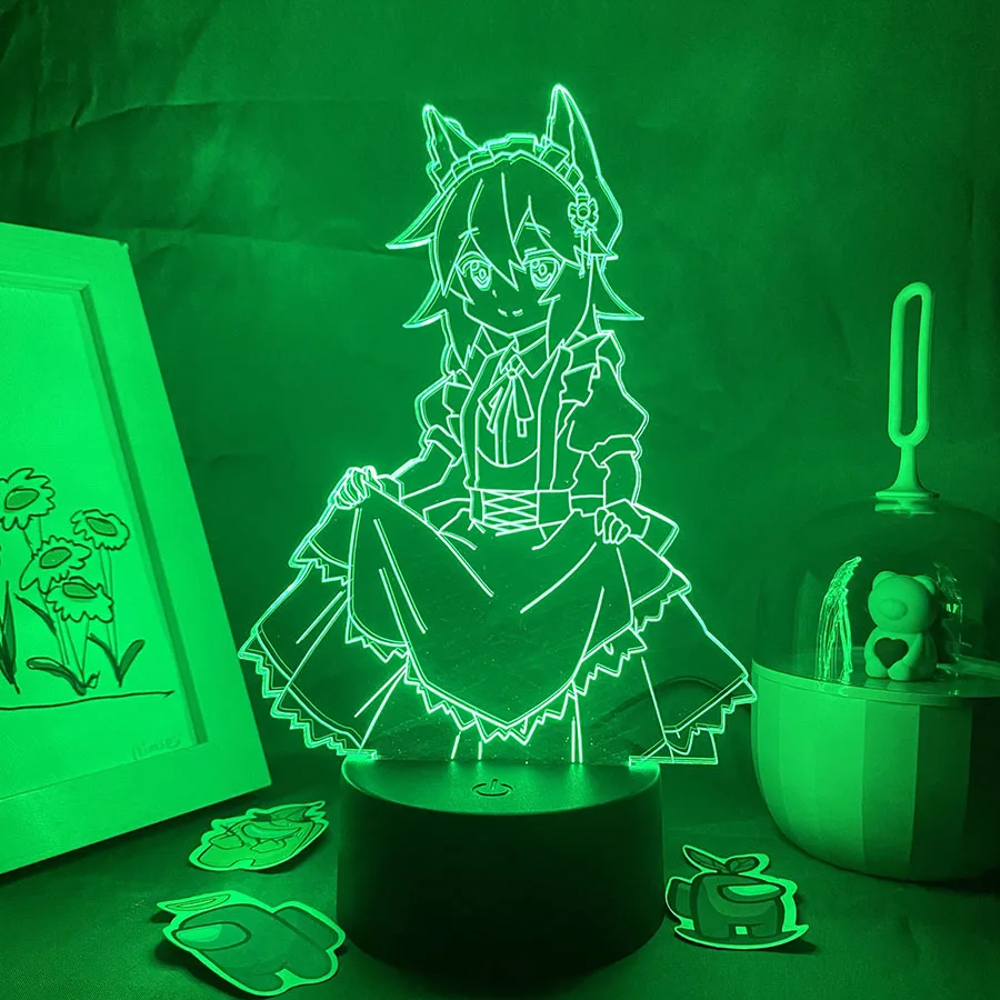مفيد الثعلب سينكو سان ثلاثية الأبعاد LED النيون أنيمي ضوء الليل هدية عيد ميلاد لصديق أوتاكو ديكور غرفة نوم مانغا نو سينكو سان لافا مصباح