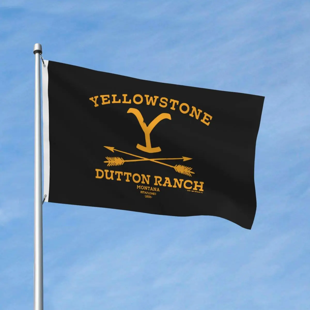 Yellowsstone Dutton Flags Double Sided Outdoor Banner Ranch Montana 2 Grommets Hanging Decoration 3x5 FT