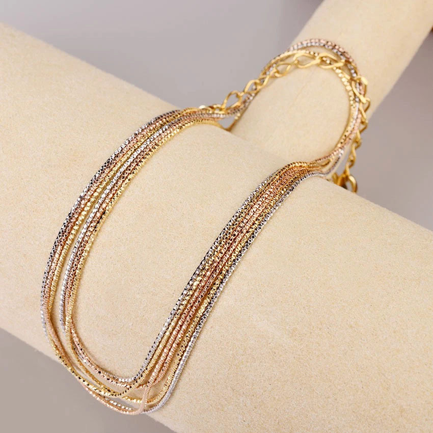 925 Sterling Silver Necklaces For Women Three Chains 925 Silver Jewelry 2026 Trend Necklaces Luxury Female High-Quality 40CM