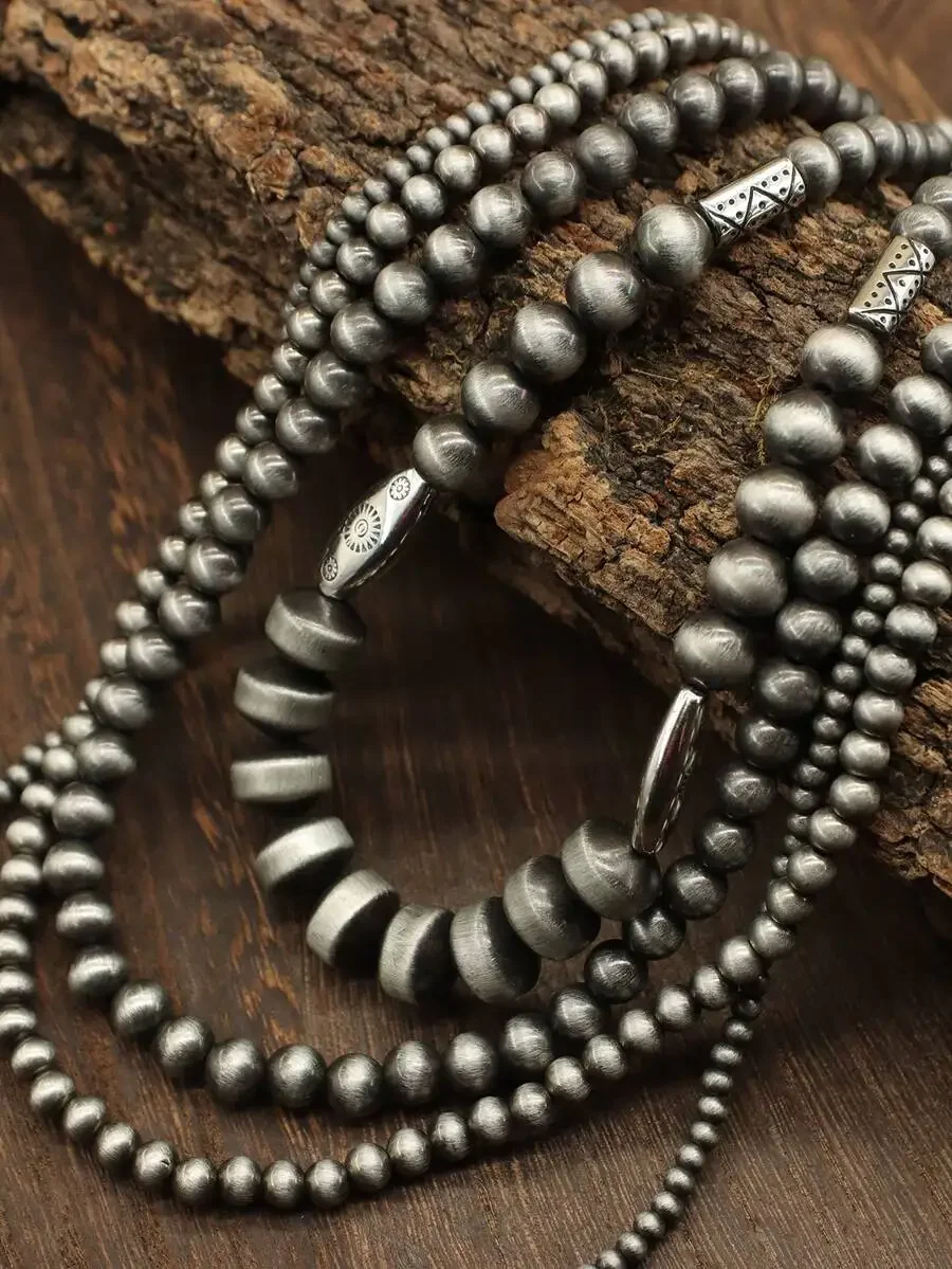 

4-Layer Beaded Necklace Unisex Statement Long Bohemian Style