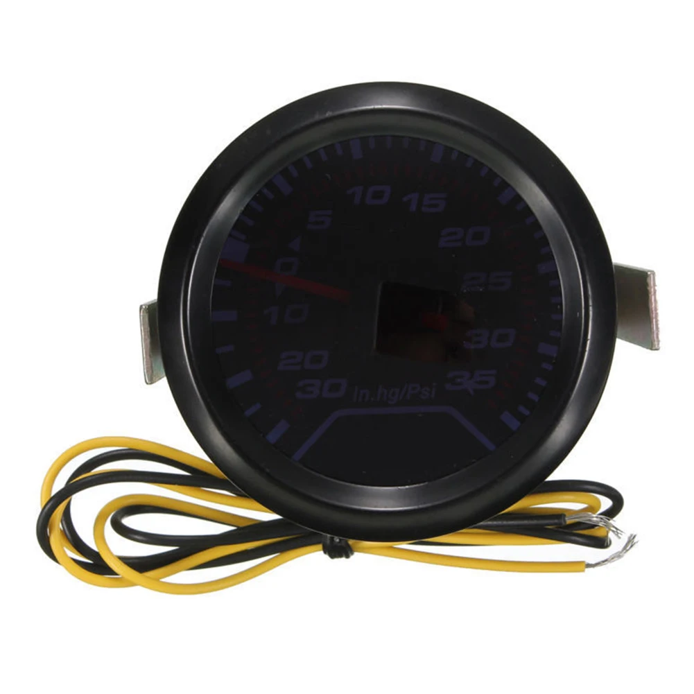 Brand New Car Instrument Panel LED Boost Gauge Replacement Smoked Face Spare Turbo Meter Accessories Easy Installation