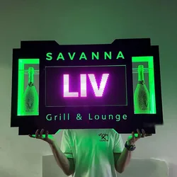 Double Bottles Presenter New design led champagne holder app digital screen signage programmed sign with custom logo