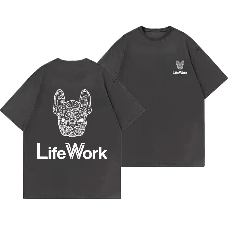 2026 Hot Sale Vintage Korea Luxury Brand Work T-shirt Men Women Summer Luxury Brand Retro Loose Short Sleeve