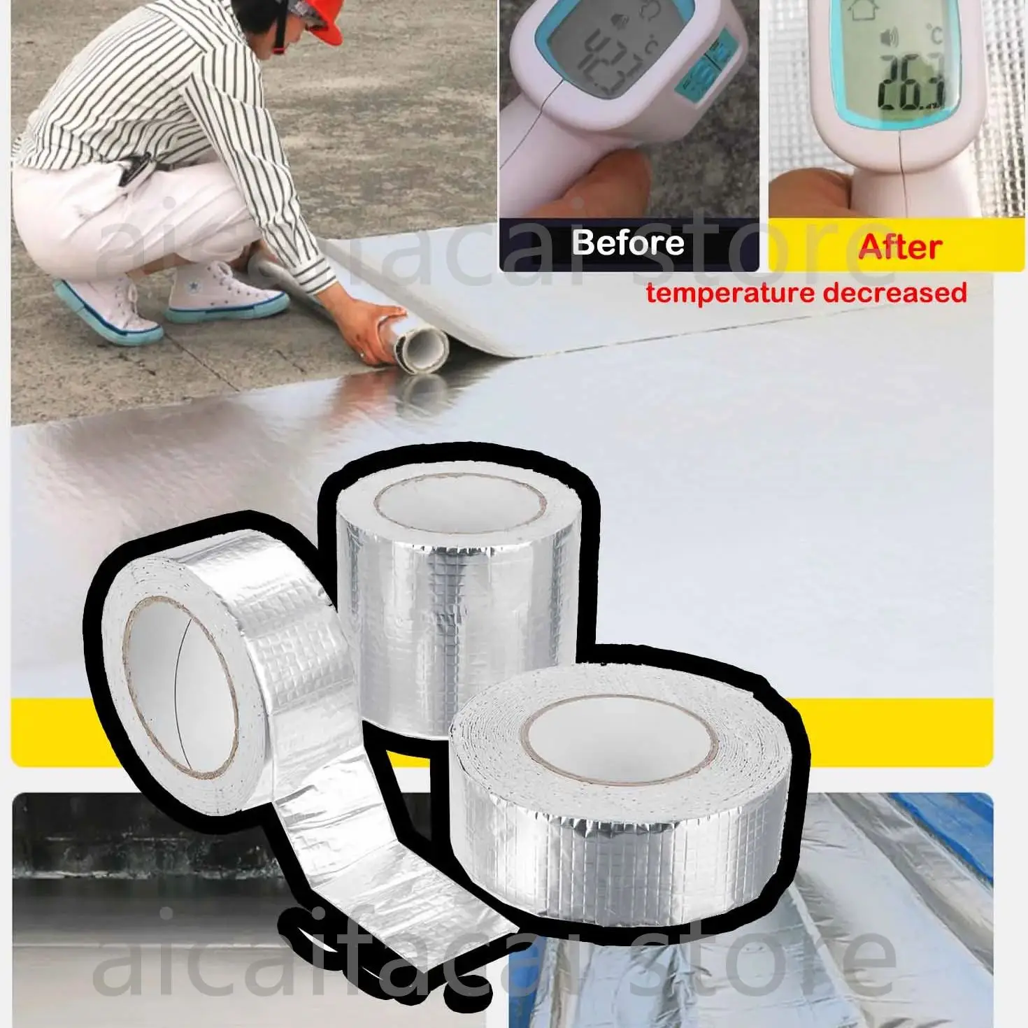 Butyl Waterproof Tape Self-adhesive Sealing Tape Crack Repair Anti-Leakage Sealant High and Low-temperature Resistance Tapes